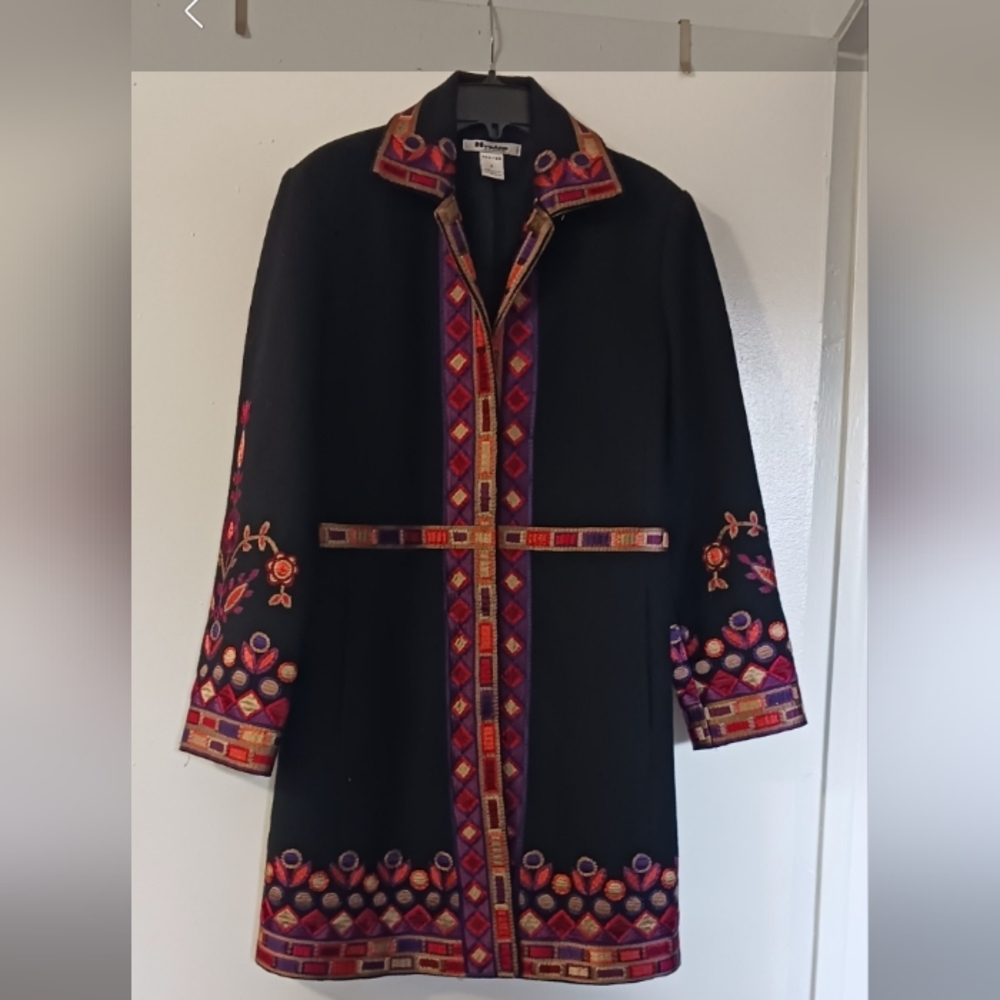 Nygard Black &Purple Wool Blend Jacket Size 6